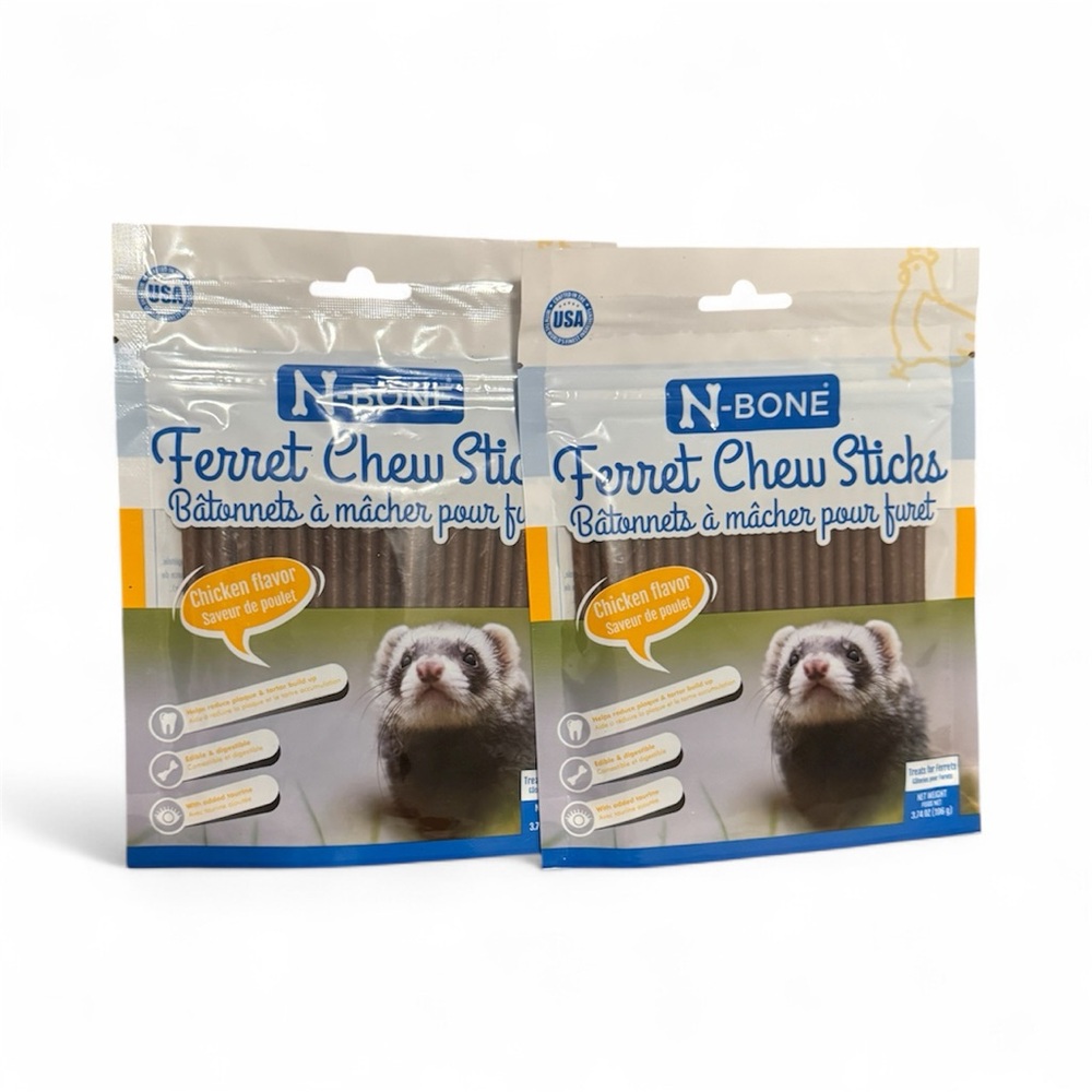 N-Bone Ferret Chee Sticks Chicken Flavor 3.74 oz, lot of 2